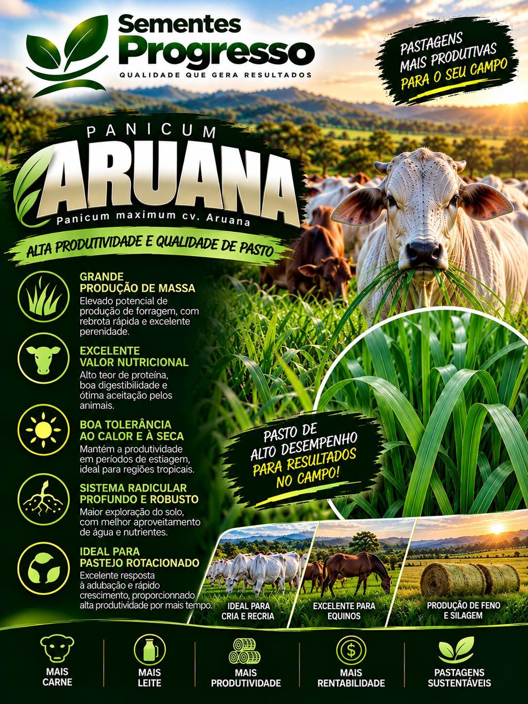 Ficha técnica de Aruana — Sementes Progresso