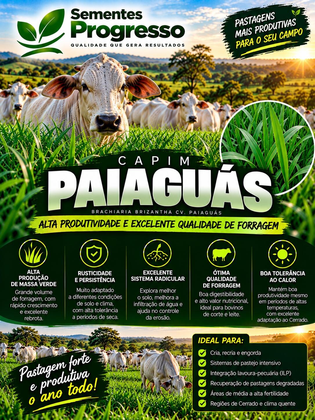Ficha técnica de Paiaguás — Sementes Progresso