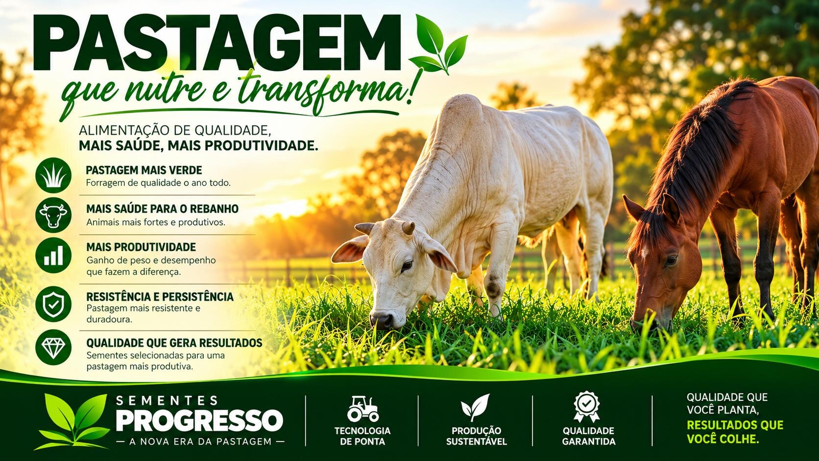 Pastagem que nutre e transforma: alimentação de qualidade, saúde e produtividade