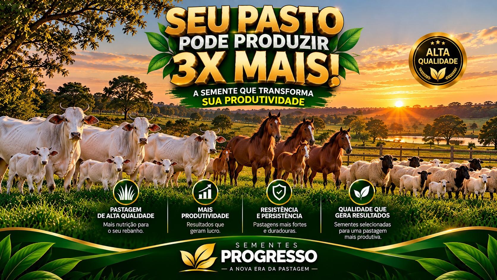 Seu pasto pode produzir 3X mais: a semente que transforma sua produtividade