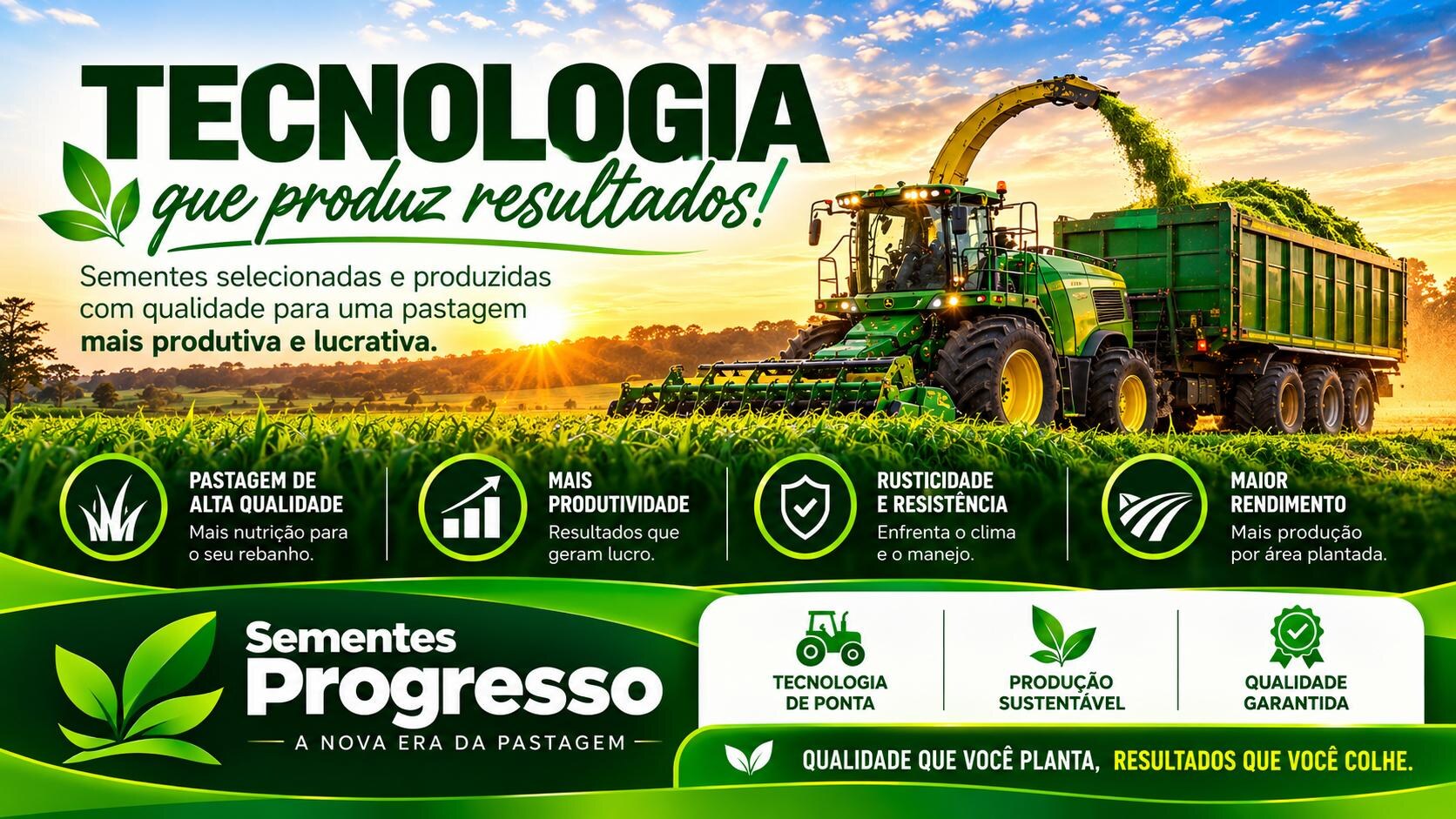 Tecnologia que produz resultados: sementes selecionadas e produzidas com qualidade